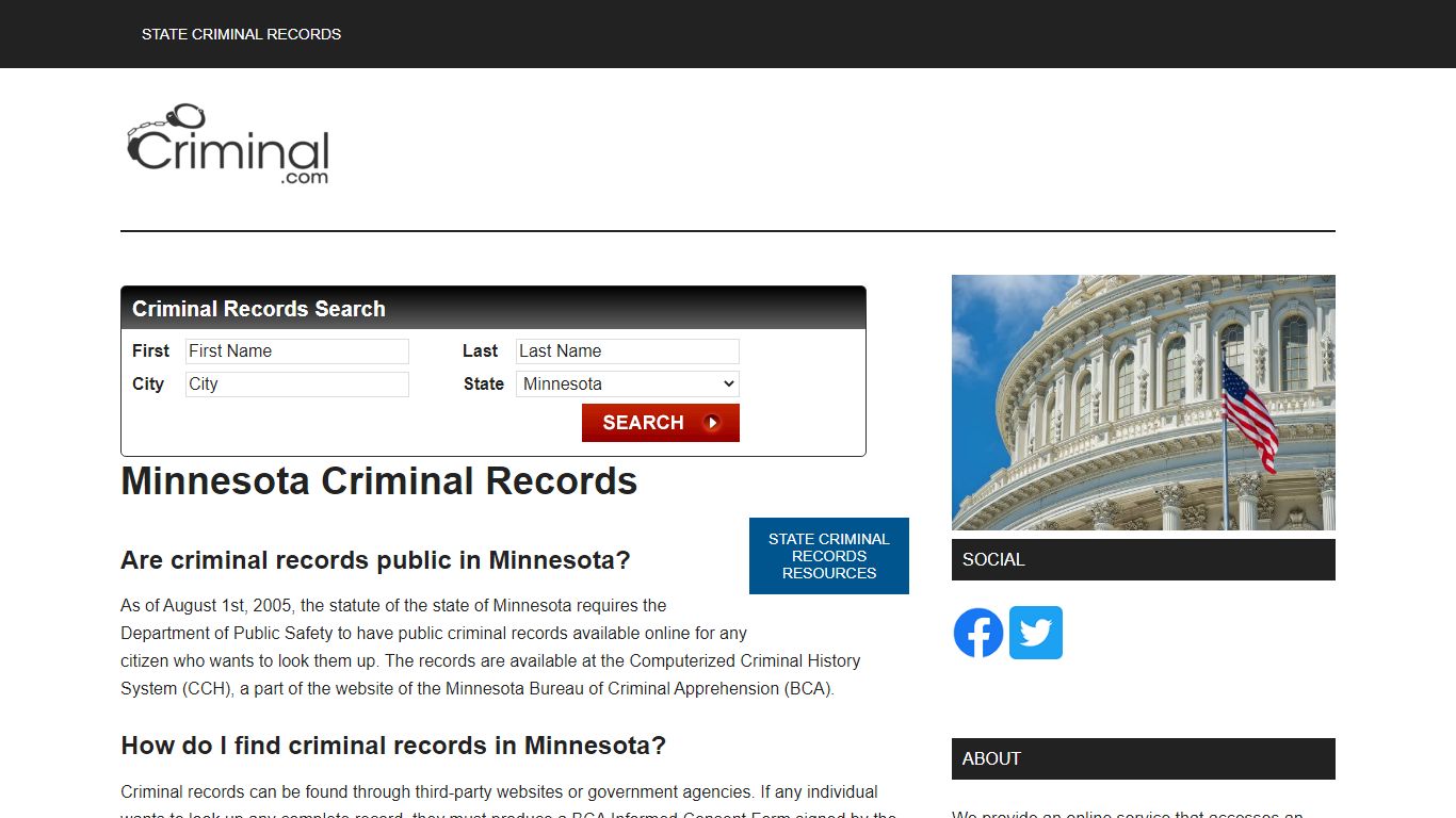 Minnesota Criminal Records